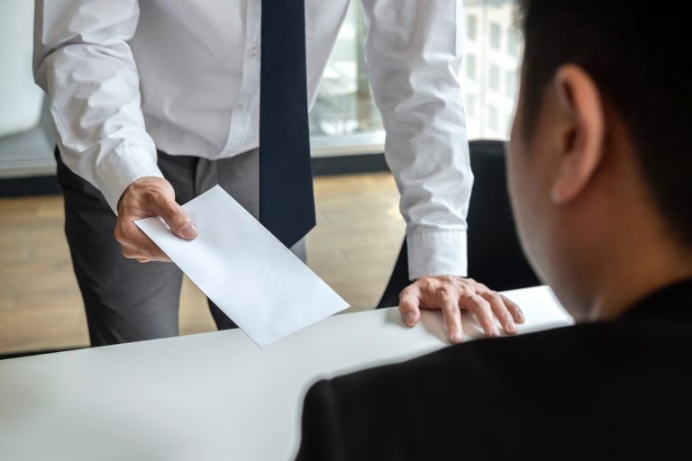 Employee sending resignation letter to boss employer consider in order to contract for quit, layoff